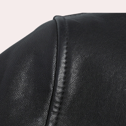 Men's Classic Vegan Leather Biker Jacket for Versatile Everyday Style