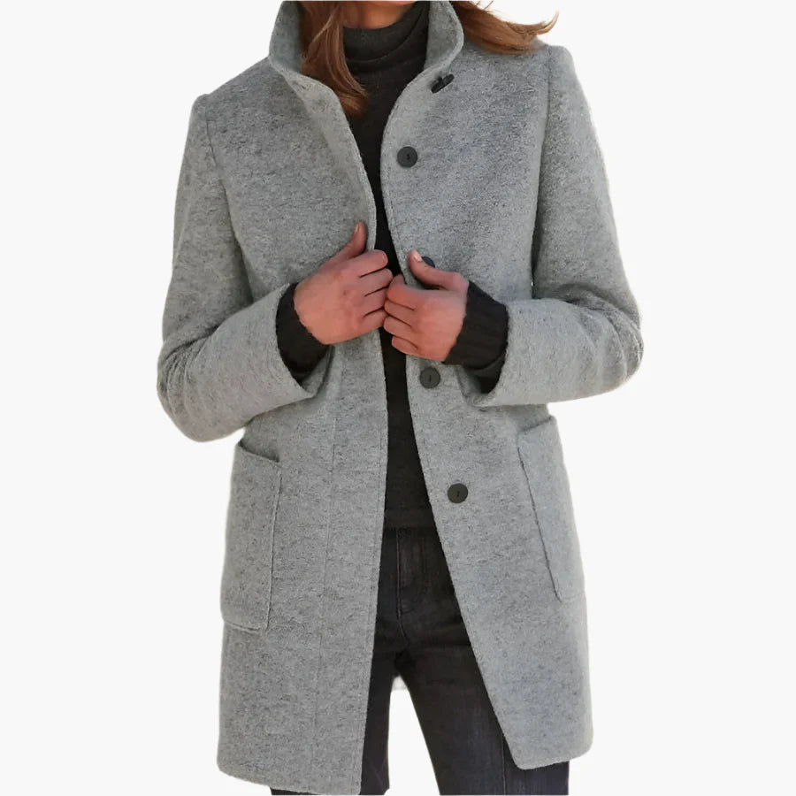 Women's Elegant Stand Collar Coat – Timeless Classic Outerwear for All Seasons