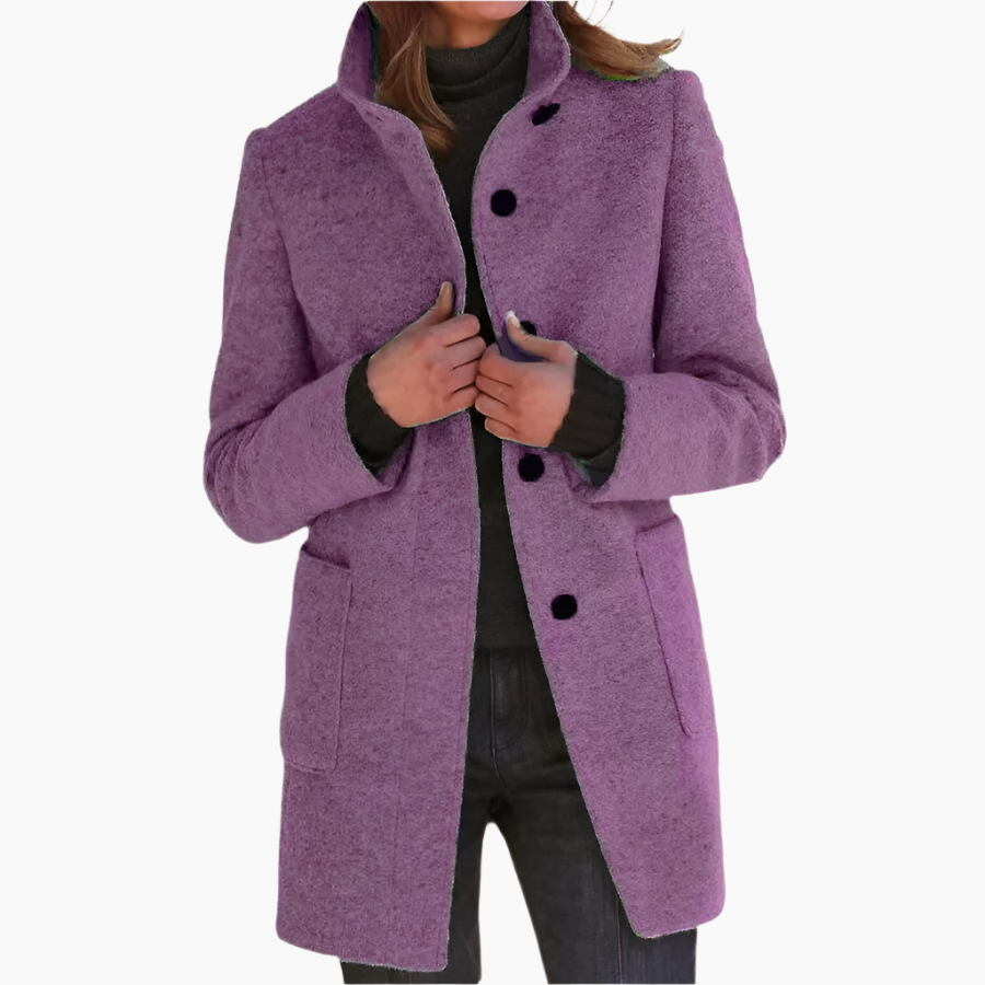 Women's Elegant Stand Collar Coat – Timeless Classic Outerwear for All Seasons