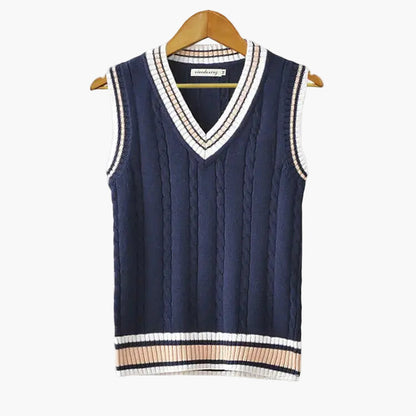 Men's Classic Sleeveless Cable Knit Sweater Vest – Timeless Old Money Style
