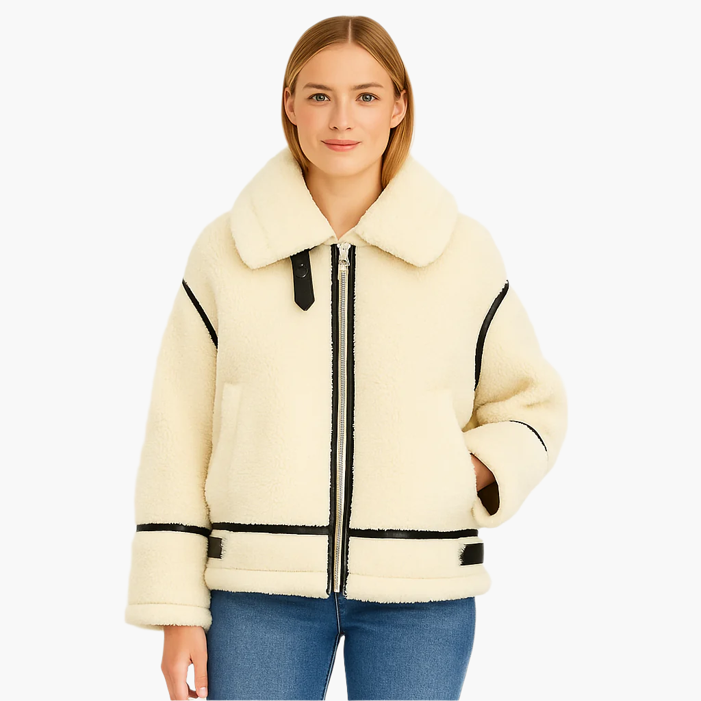 Women's Stylish Winter Shearling Jacket – Trendy Warm Outerwear for Versatile Occasions