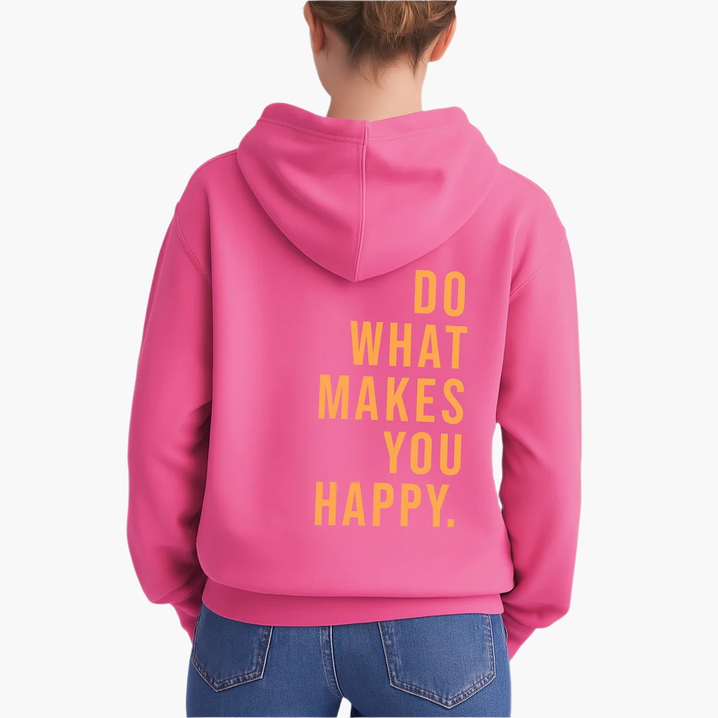 Women's Motivational Text Print Hooded Pullover Sweatshirt – Casual Outdoor Style