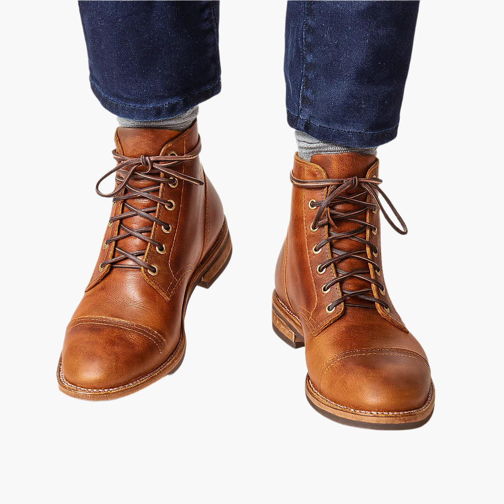 Men's Heritage Vegan Leather Lace-Up Boots for Everyday and Formal Wear