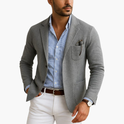 Men's Old Money Style Blazer with Lapel Collar – Classic Tailored Look for Business or Casual