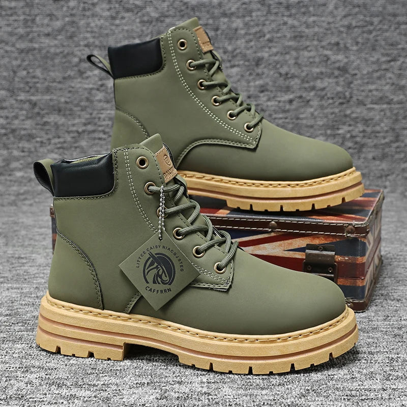 Men's Outdoor Combat-Style Ankle Boots for Adventure and Everyday Wear