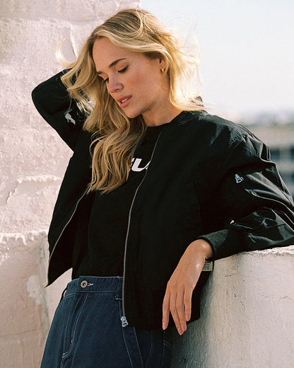 Women's Classic Bomber Jacket Casual Street Style