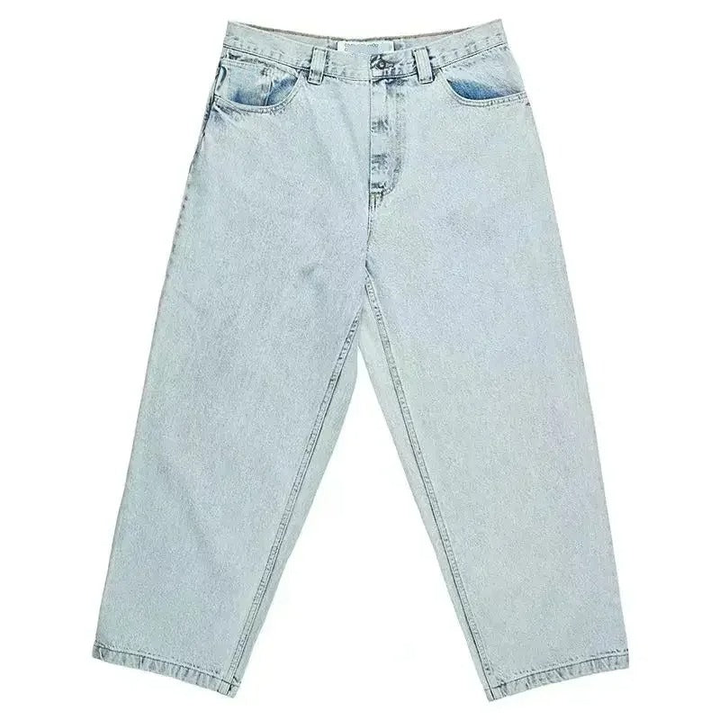 Men's Wide Leg Skate Style Oversized Jeans – Urban Streetwear Loose Fit