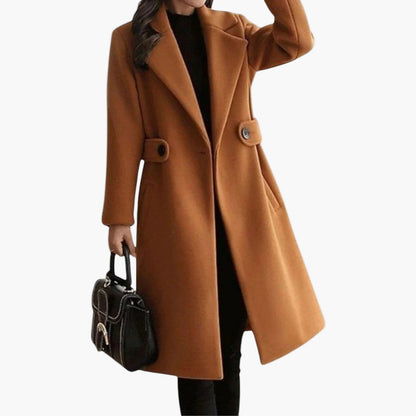 Women's Elegant Wool Winter Coat with Belted Waist – Tailored Formal & Casual Outerwear