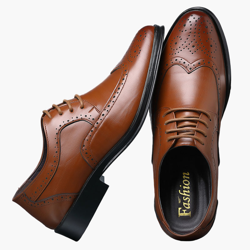 Men's Classic Oxford Brogue Dress Shoes for Formal and Business Wear
