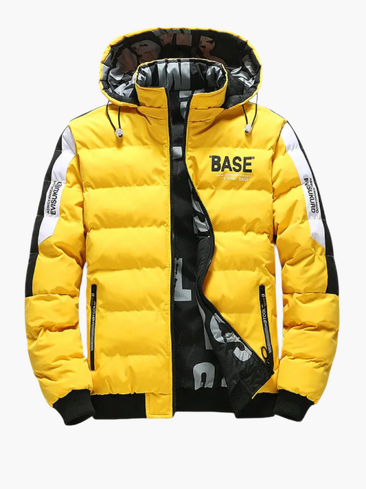 Men's Urban Style Winter Puffer Jacket – Trendy Casual Hooded Outerwear