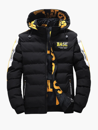 Men's Urban Style Winter Puffer Jacket – Trendy Casual Hooded Outerwear