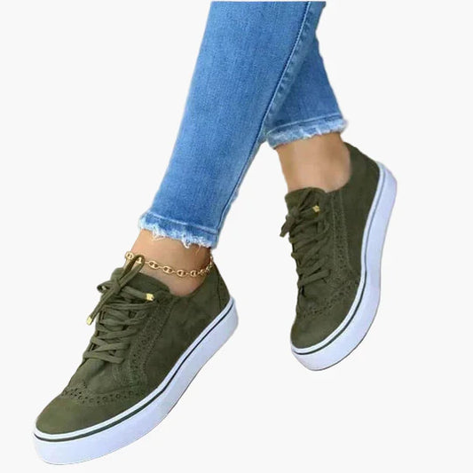 Women's Orthopedic Lace-Up Casual Sneakers for Everyday Comfort and Support