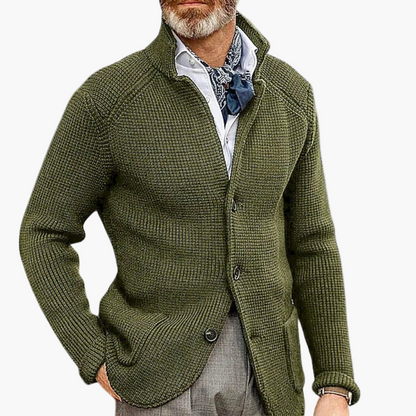 Men's Classic Knitted Cardigan Sweater for Casual and Business Wear