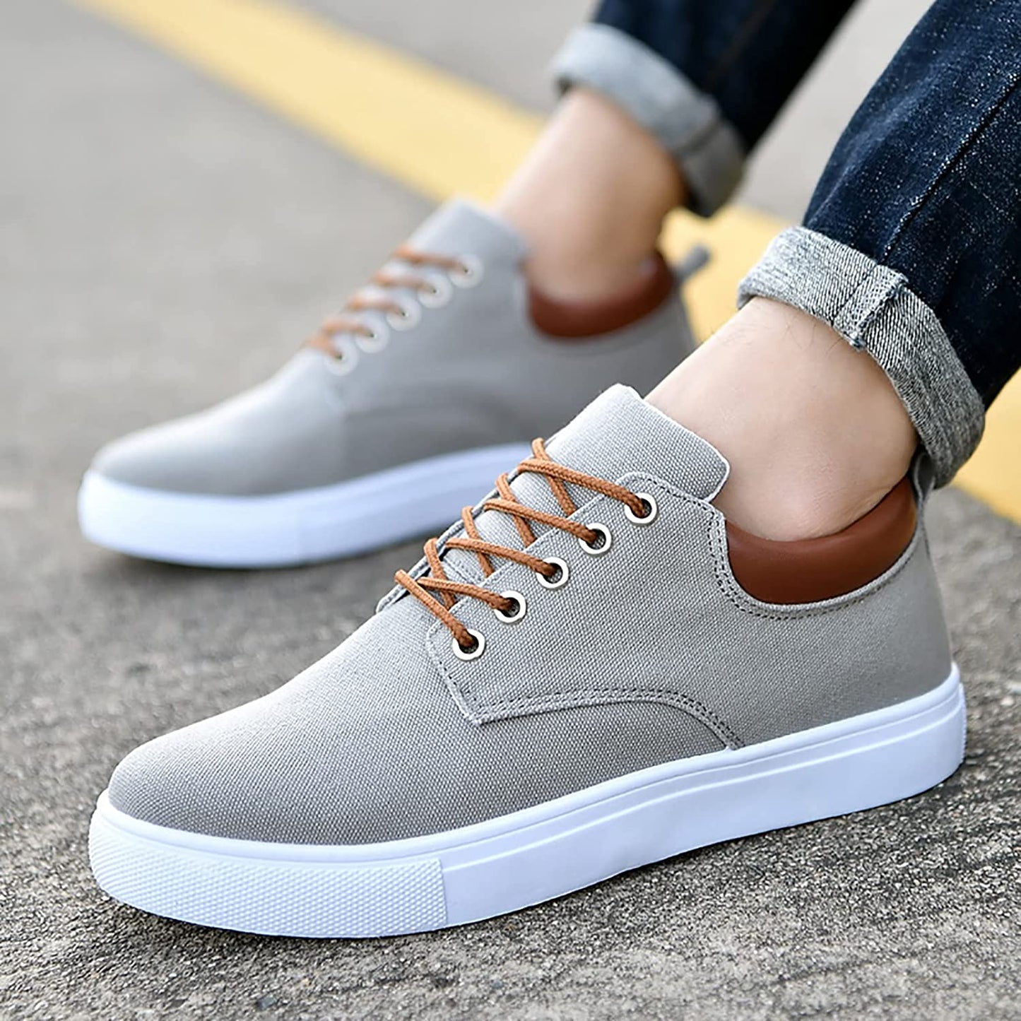 Men's Casual Canvas Sneakers – Versatile Everyday Comfort Shoes
