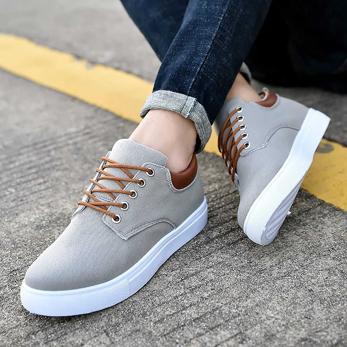Men's Casual Canvas Sneakers – Versatile Everyday Comfort Shoes