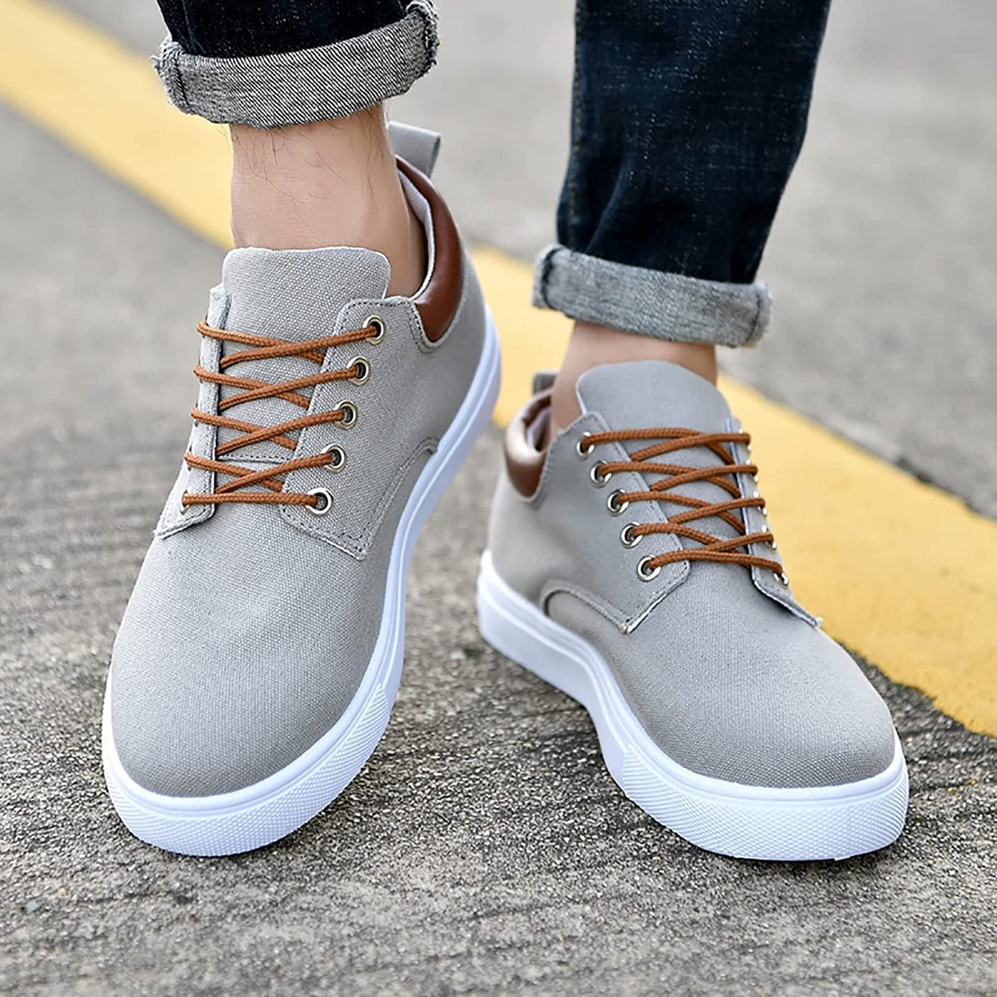 Men's Casual Canvas Sneakers – Versatile Everyday Comfort Shoes