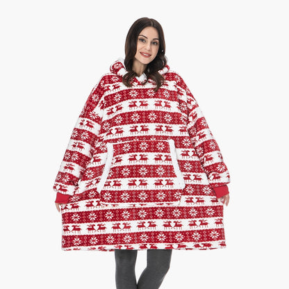 Women's Cozy Oversized Hoodie Blanket – Ultra Soft Fleece Lounge Wear with Hood and Pockets