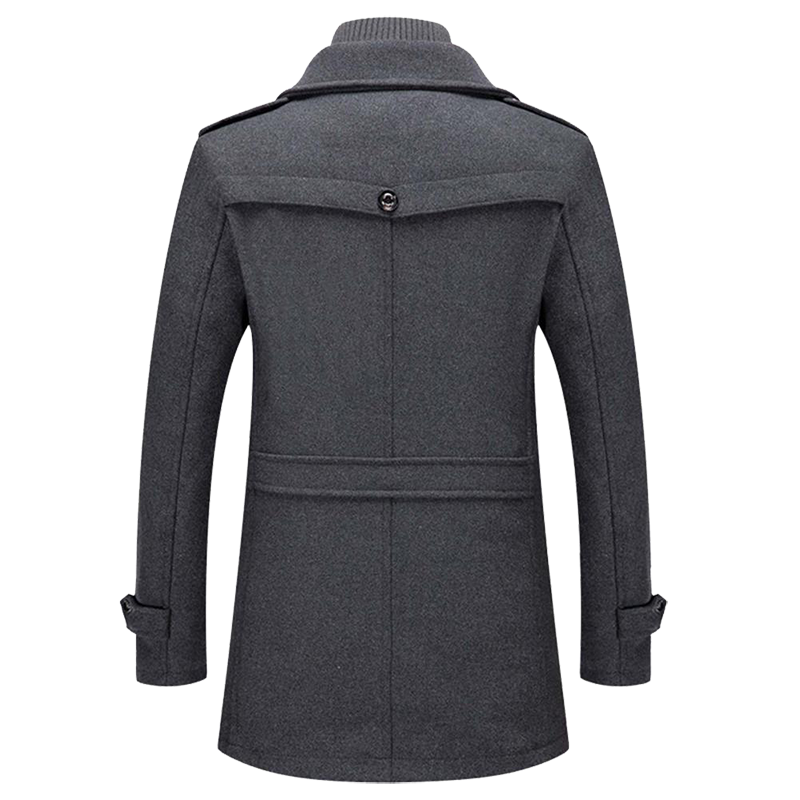 Men's Fashion Winter Overcoat with Layered Collar – Elegant Casual Outerwear