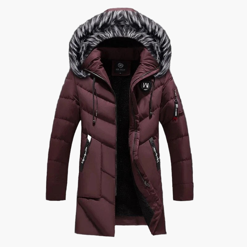 Men's Winter Parka Jacket with Faux Fur Hood – Warm Insulated Casual Outdoor Coat