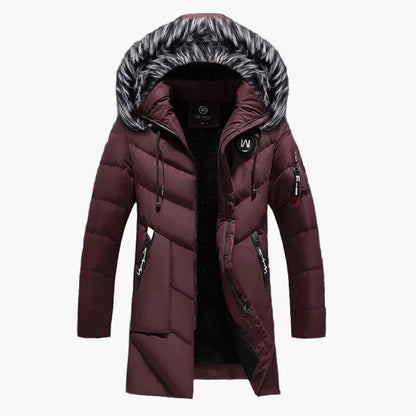 Men's Winter Parka Jacket with Faux Fur Hood – Warm Insulated Casual Outdoor Coat