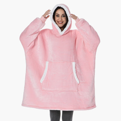 Women's Cozy Oversized Hoodie Blanket – Ultra Soft Fleece Lounge Wear with Hood and Pockets