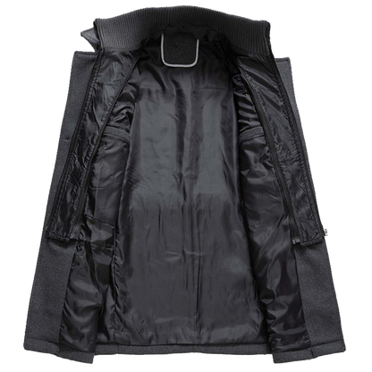 Men's Fashion Winter Overcoat with Layered Collar – Elegant Casual Outerwear