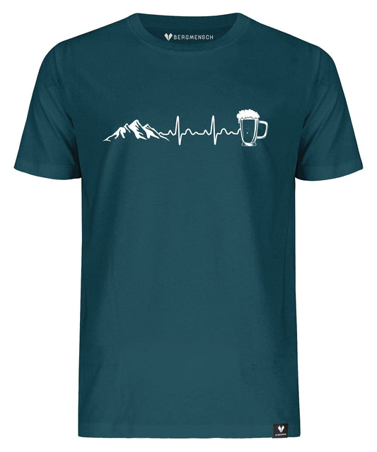 Ralph – Men's Premium Organic Shirt with Mountain and Beer Design
