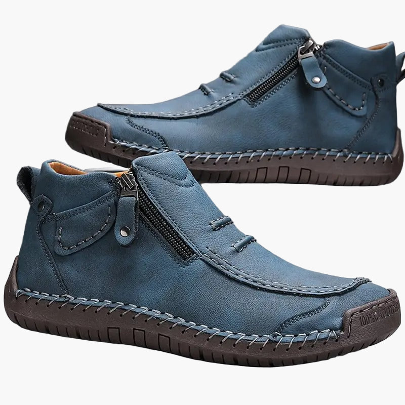 Men's Casual Comfort Ergonomic Ankle Shoes with Zipper - Everyday Style and Support