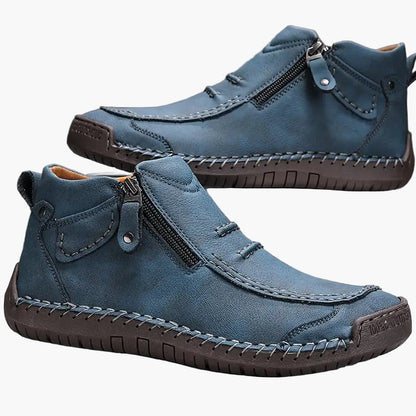 Men's Casual Comfort Ergonomic Ankle Shoes with Zipper - Everyday Style and Support