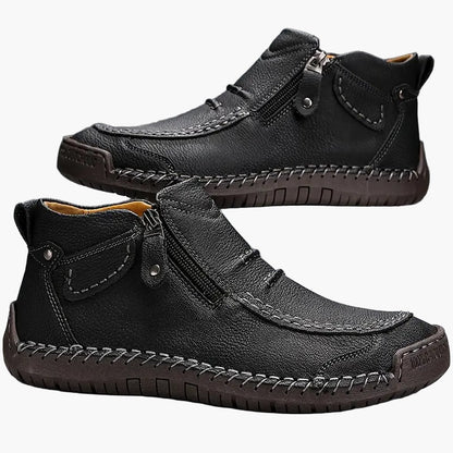 Men's Casual Comfort Ergonomic Ankle Shoes with Zipper - Everyday Style and Support