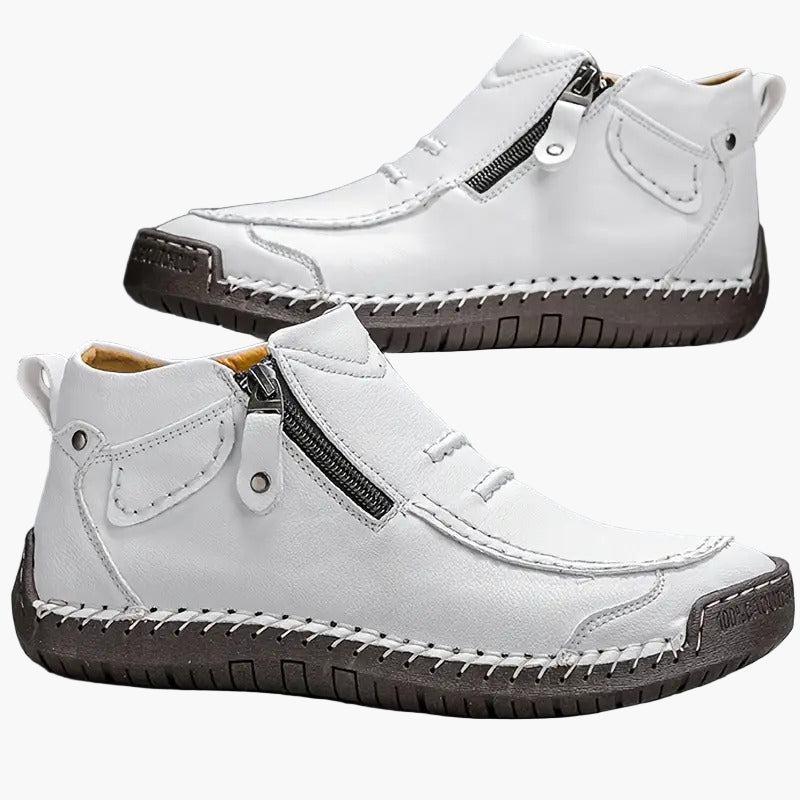 Men's Casual Comfort Ergonomic Ankle Shoes with Zipper - Everyday Style and Support