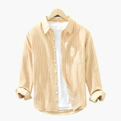 Men's Casual Striped Button-Up Shirt – Classic Summer Relaxed Fit