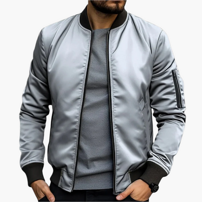 Men's Modern Lightweight Transitional Bomber Jacket – Stylish Everyday Outerwear