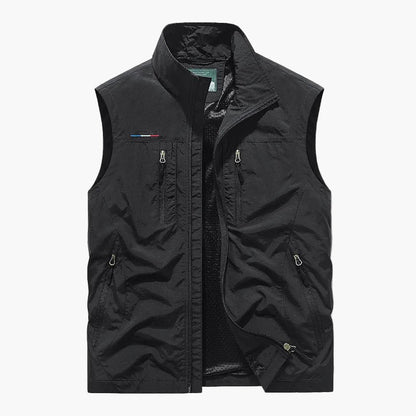 Men's Outdoor Sleeveless Cargo Vest Utility Travel Hiking Style