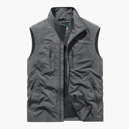Men's Outdoor Sleeveless Cargo Vest Utility Travel Hiking Style