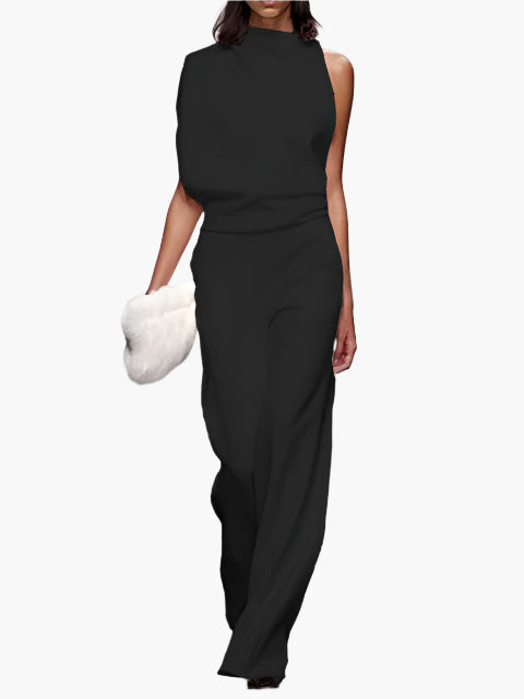 Women's Elegant Wide-Leg Jumpsuit Sleeveless Fashion Office & Everyday Wear