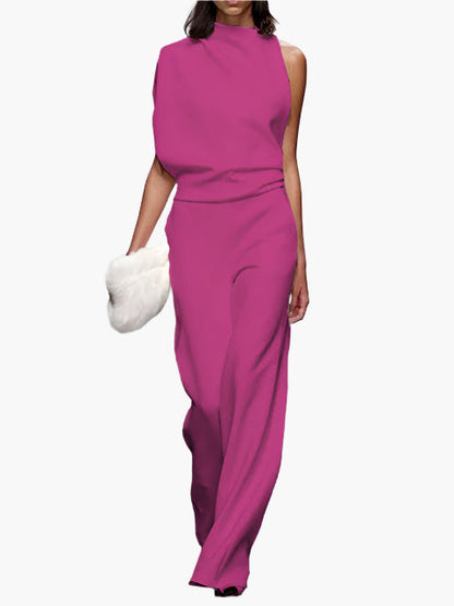Women's Elegant Wide-Leg Jumpsuit Sleeveless Fashion Office & Everyday Wear