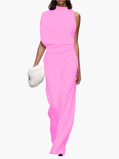 Women's Elegant Wide-Leg Jumpsuit Sleeveless Fashion Office & Everyday Wear