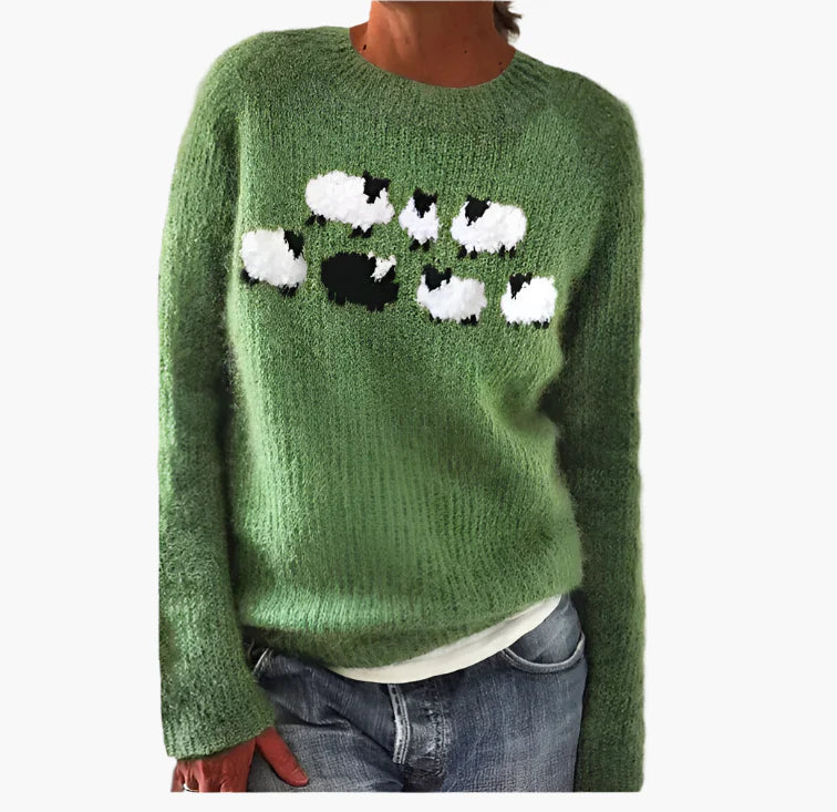 Women's Retro-Style Casual Sweater – Vintage Knit Pullover for Everyday Comfort