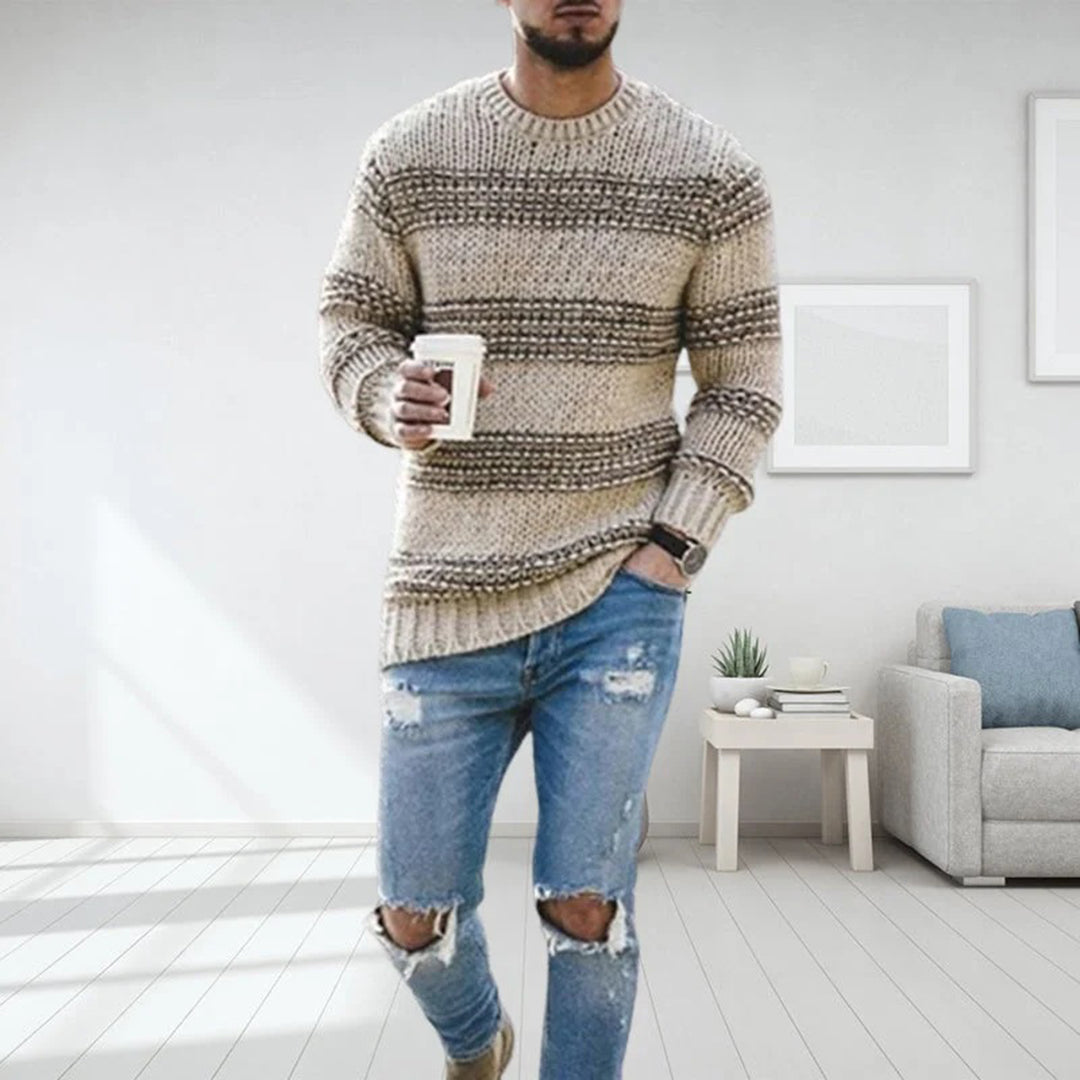 Men's Nordic Chunky Knit Sweater – Casual Winter Style Essential