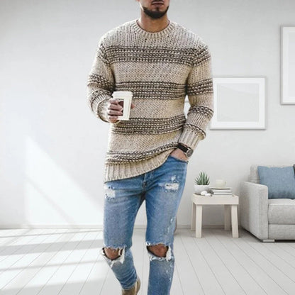 Men's Nordic Chunky Knit Sweater – Casual Winter Style Essential