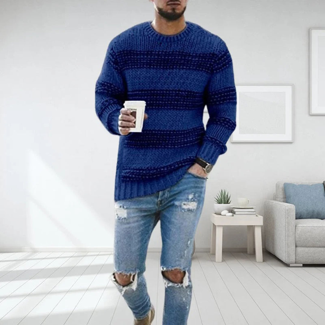 Men's Nordic Chunky Knit Sweater – Casual Winter Style Essential
