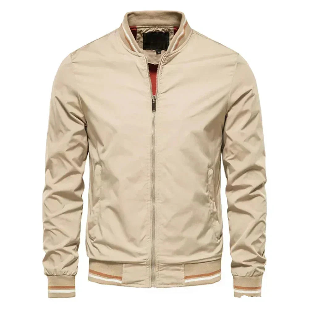 Men's Classic Bomber Jacket Sporty Style Casual Outerwear