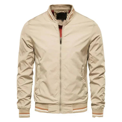 Men's Classic Bomber Jacket Sporty Style Casual Outerwear