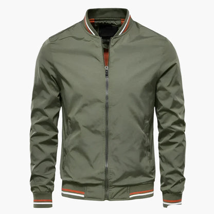 Men's Classic Bomber Jacket Sporty Style Casual Outerwear