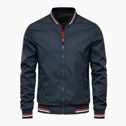 Men's Classic Bomber Jacket Sporty Style Casual Outerwear