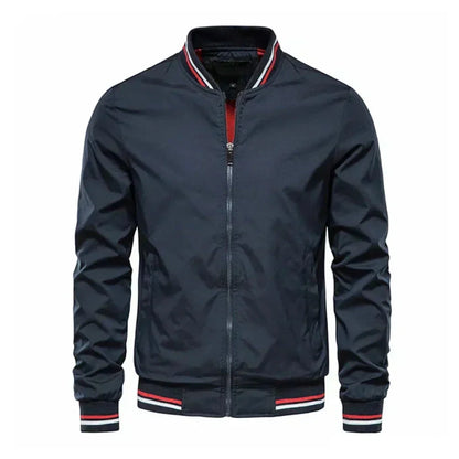Men's Classic Bomber Jacket Sporty Style Casual Outerwear