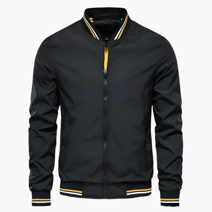 Men's Classic Bomber Jacket Sporty Style Casual Outerwear