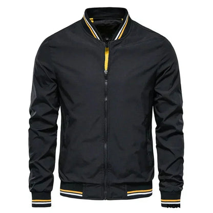 Men's Classic Bomber Jacket Sporty Style Casual Outerwear
