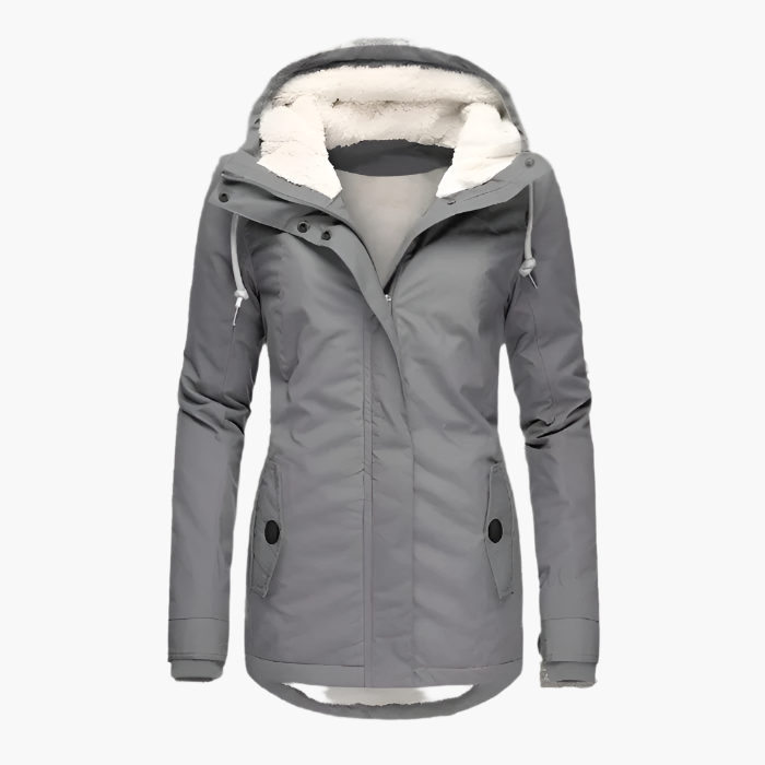Women's Hooded Waterproof Winter Parka Jacket – Cozy Fleece Lined, Long Sleeve, Everyday Outdoor Coat